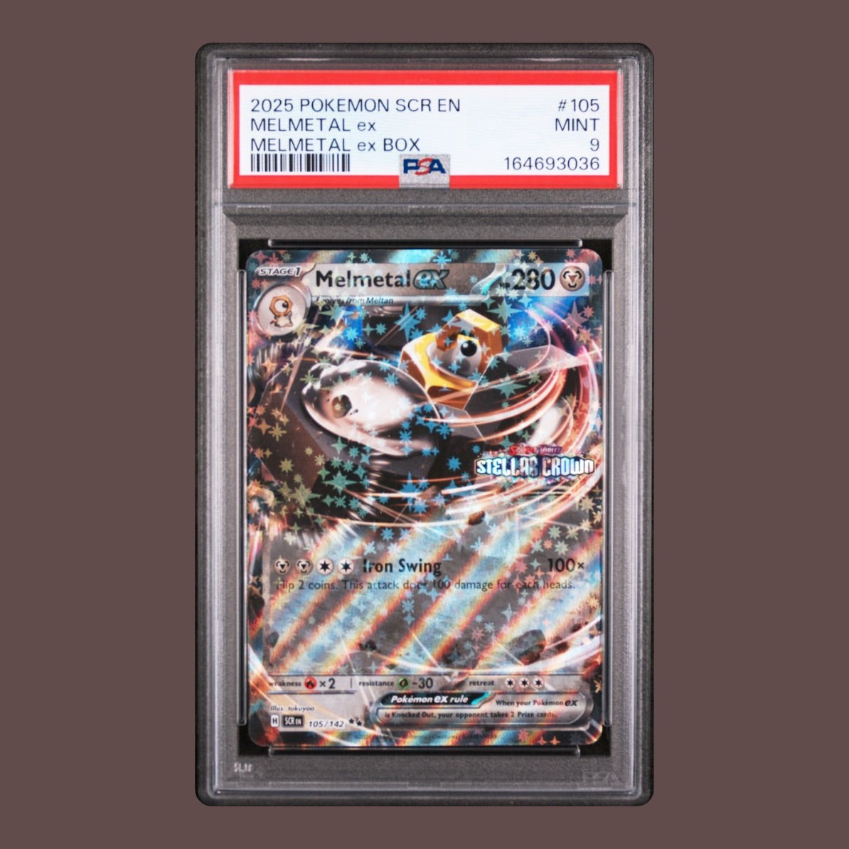 2025 Pokemon Stellar Crown (Melmetal ex Box) Melmetal EX #105 - PSA 9