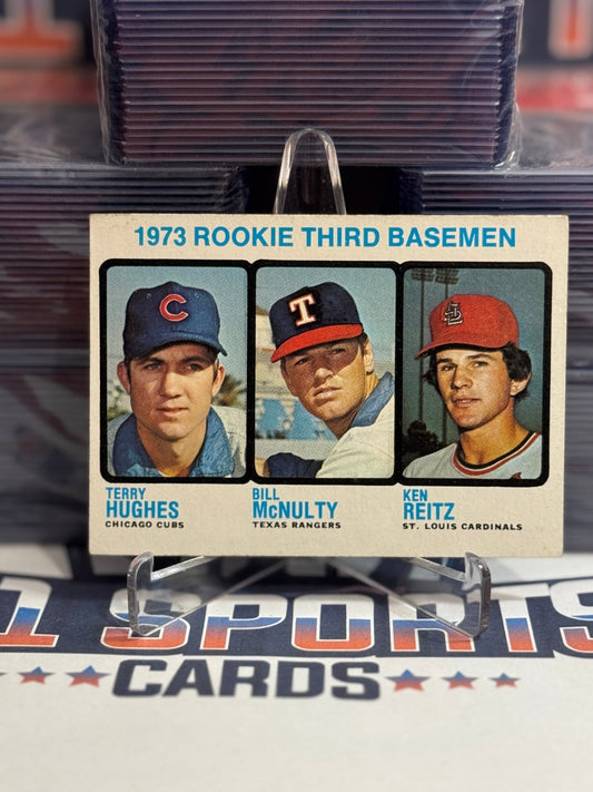1973 Topps (Rookie Third Basemen) Terry Hughes, Bill McNutley, Ken Reitz #603