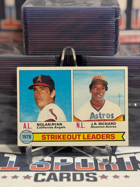 1978 Topps (Strikeout Leaders) Nolan Ryan & J.R. Richard 6