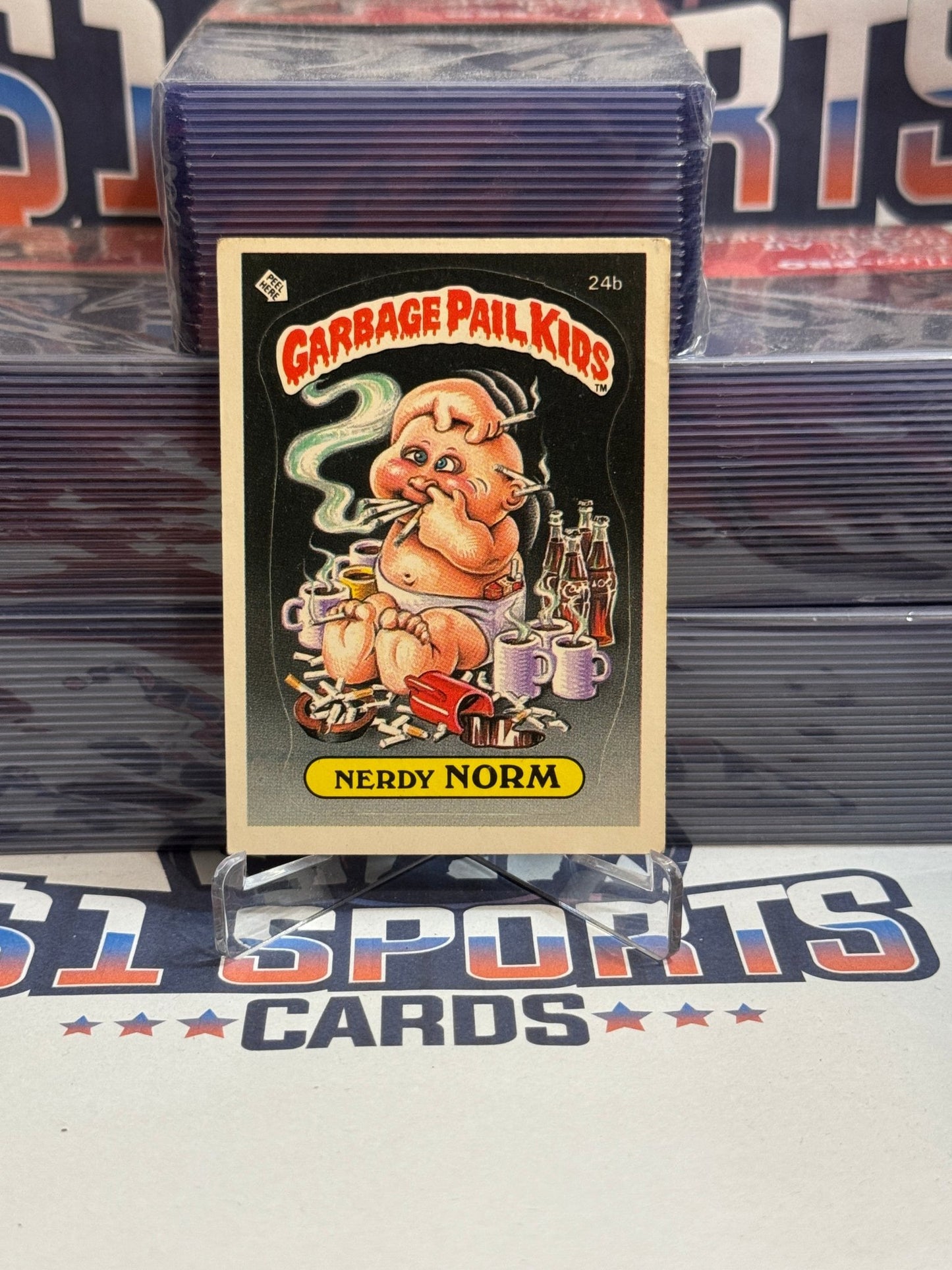 1985 Topps Garbage Pail Kids (Matte) Nerdy Norm #24b