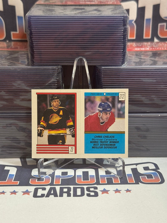 1989 O - Pee - Chee (Mini Stickers) Chris Chelios #212