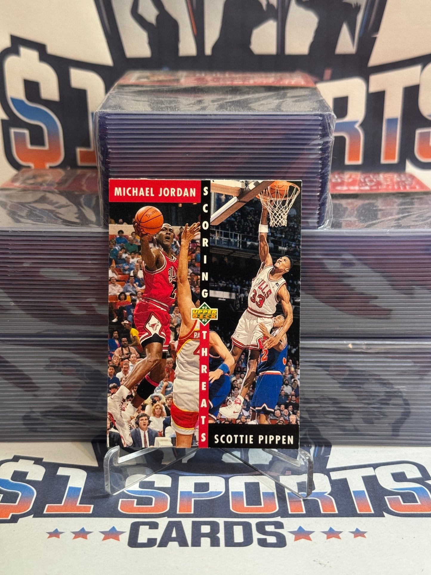 1992 Upper Deck (Scoring Threats) Michael Jordan & Scottie Pippen 62