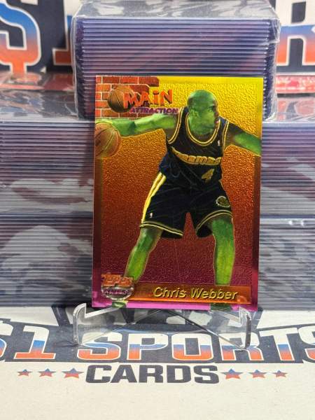 1993 Topps Finest (Main Attraction) Chris Webber Rookie 9