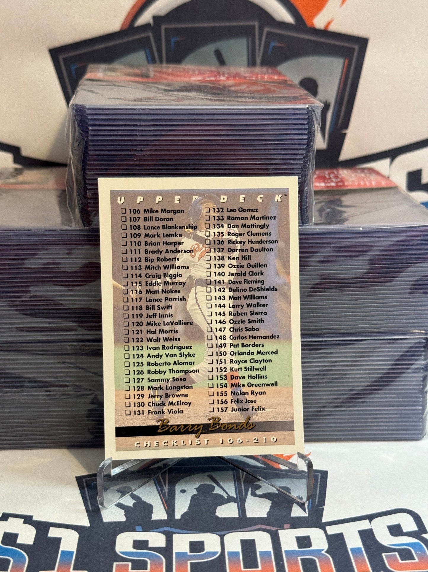 1993 Upper Deck (Checklist) Barry Bonds #210