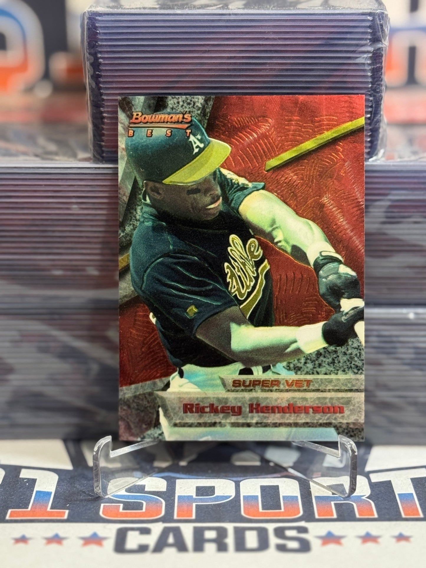 1994 Bowman's Best (Red, Super Vet) Rickey Henderson 4