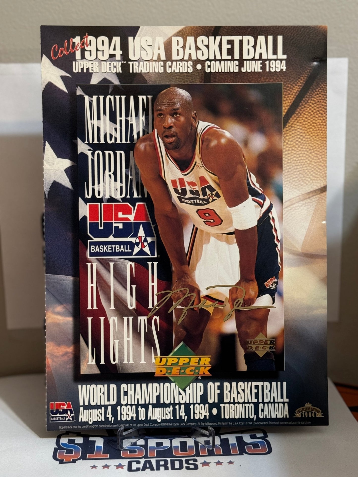 1994 Upper Deck USA Basketball Michael Jordan Poster