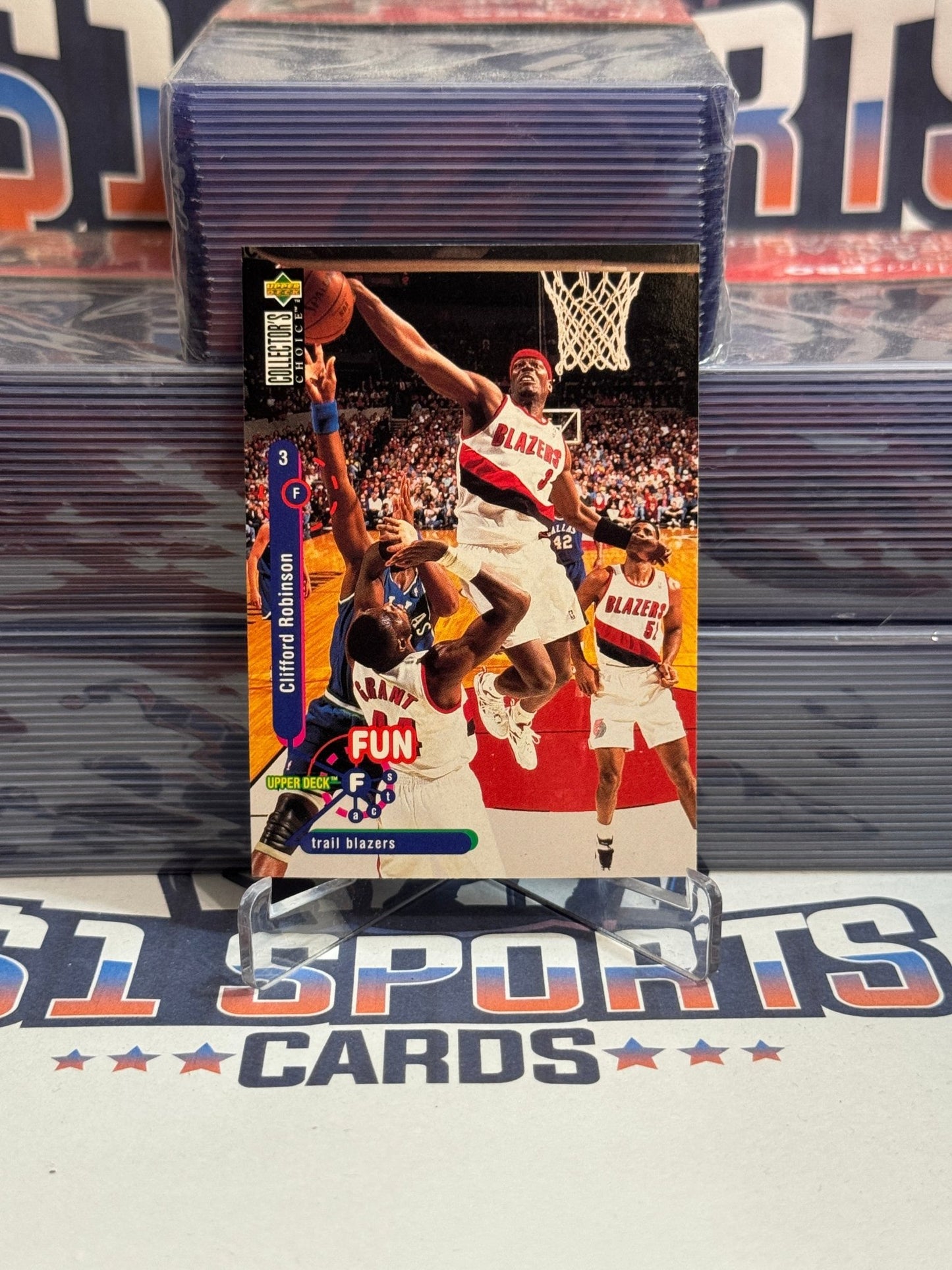1995 Upper Deck Collector's Choice (Fun Facts) Clifford Robinson #187