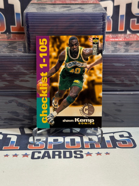 1995 Upper Deck Collector's Choice (Player's Club, Checklist) Shawn Kemp #209