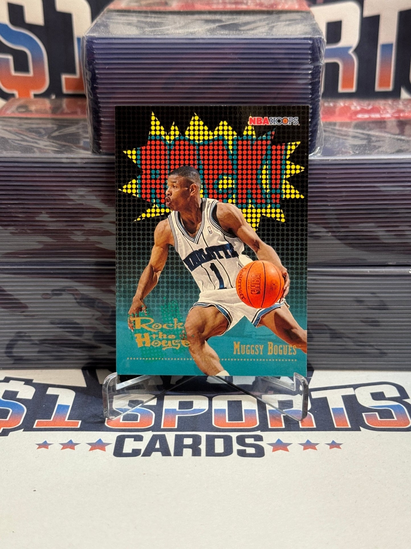 1996 NBA Hoops (Rock The House) Mugsy Bogues #374