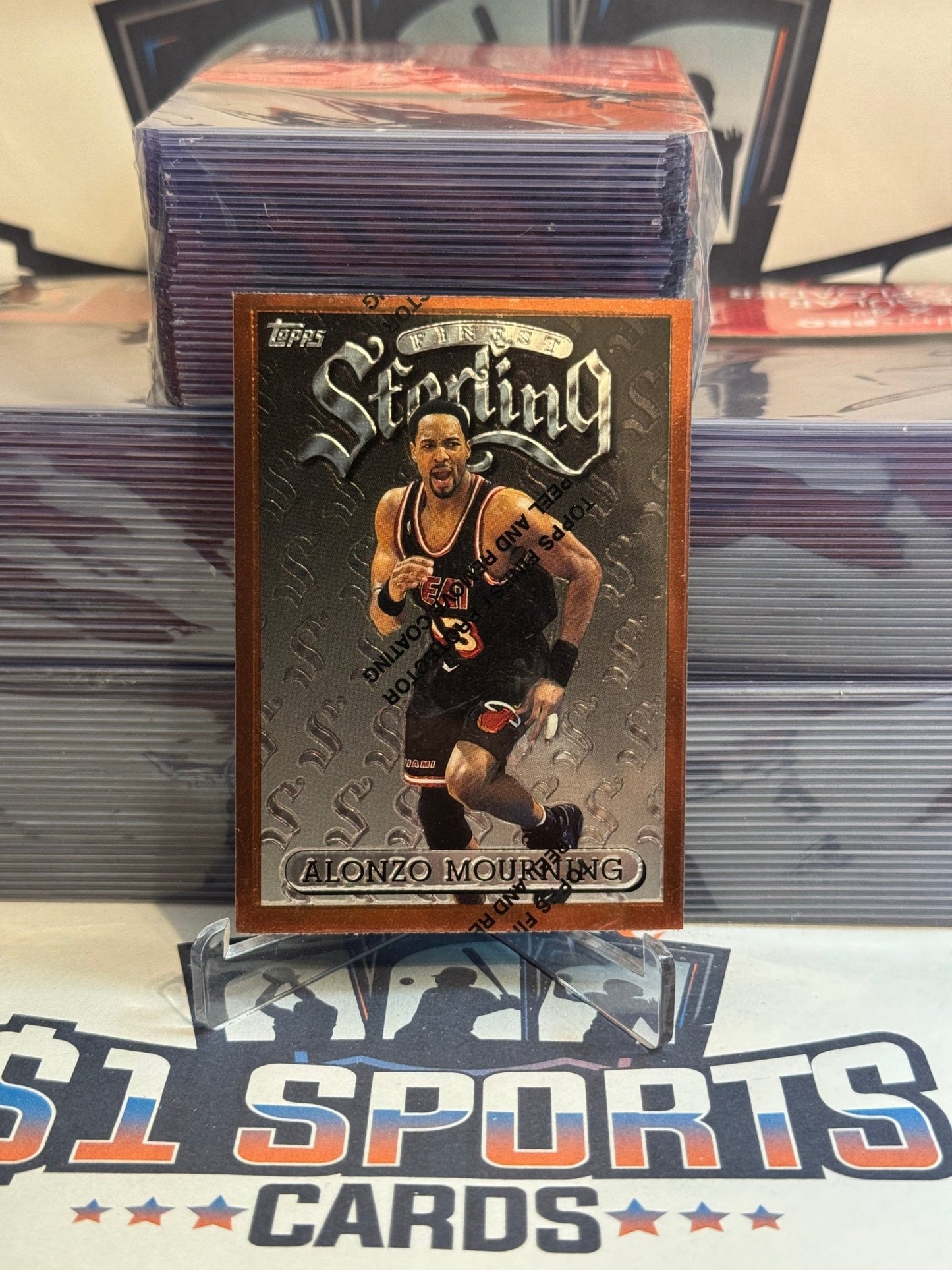 1996 Topps Finest (Sterling) Alonzo Mourning #78