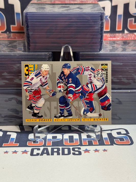 1996 Upper Deck Collector's Choice (3 Star Selection) Adam Graves, Brian Leetch, Mike Richter #324