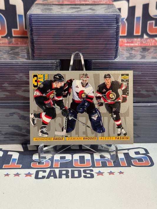 1996 Upper Deck Collector's Choice (3 Star Selection) Alexandre Daigle, Damian Rhodes, Alexei Yashin #325