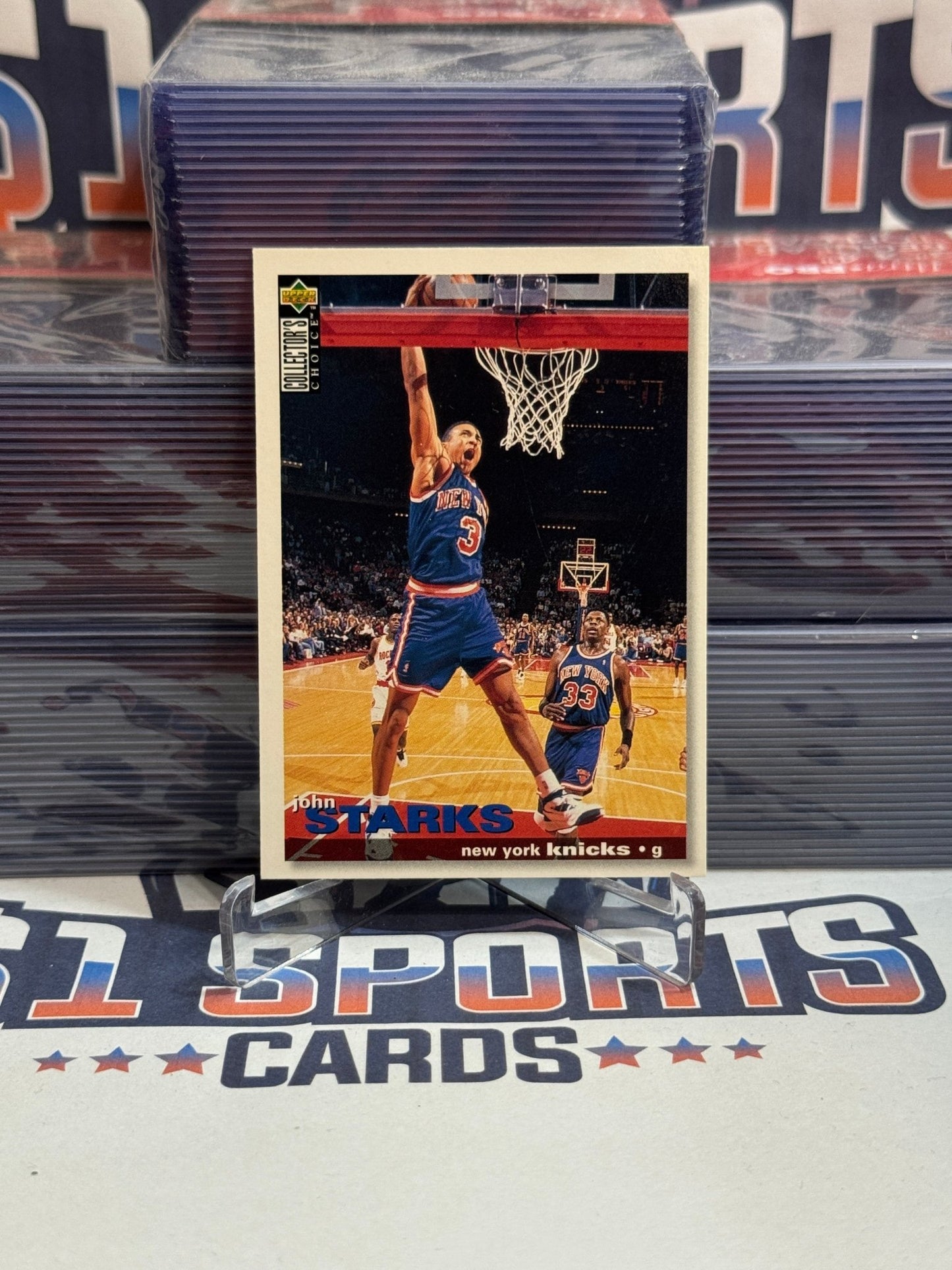 1996 Upper Deck Collector's Choice (Patrick Ewing Pictured) John Starks #110
