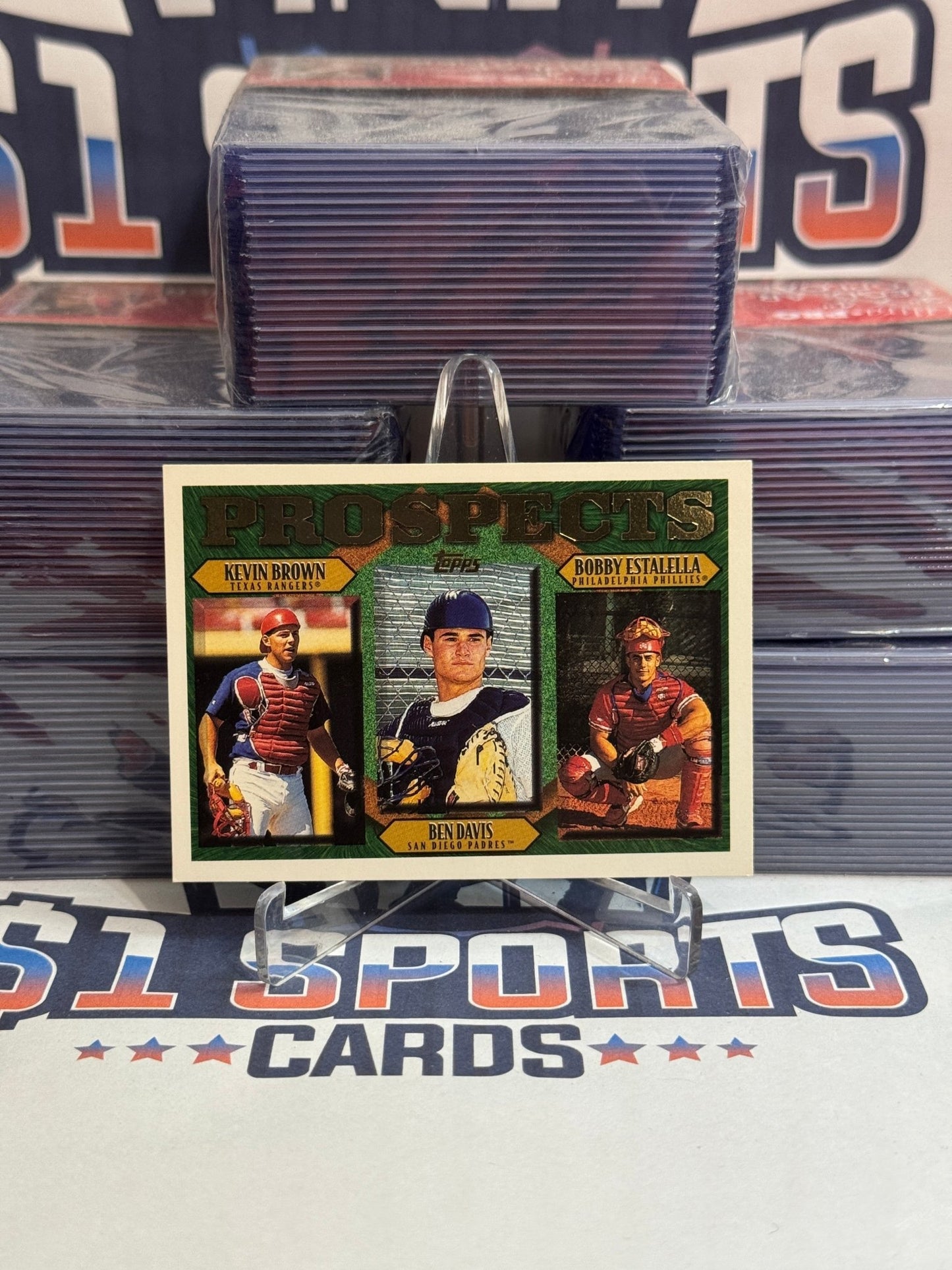 1997 Topps (Prospects) Ben Davis, Bobby Estalella, Kevin Brown Rookie #205