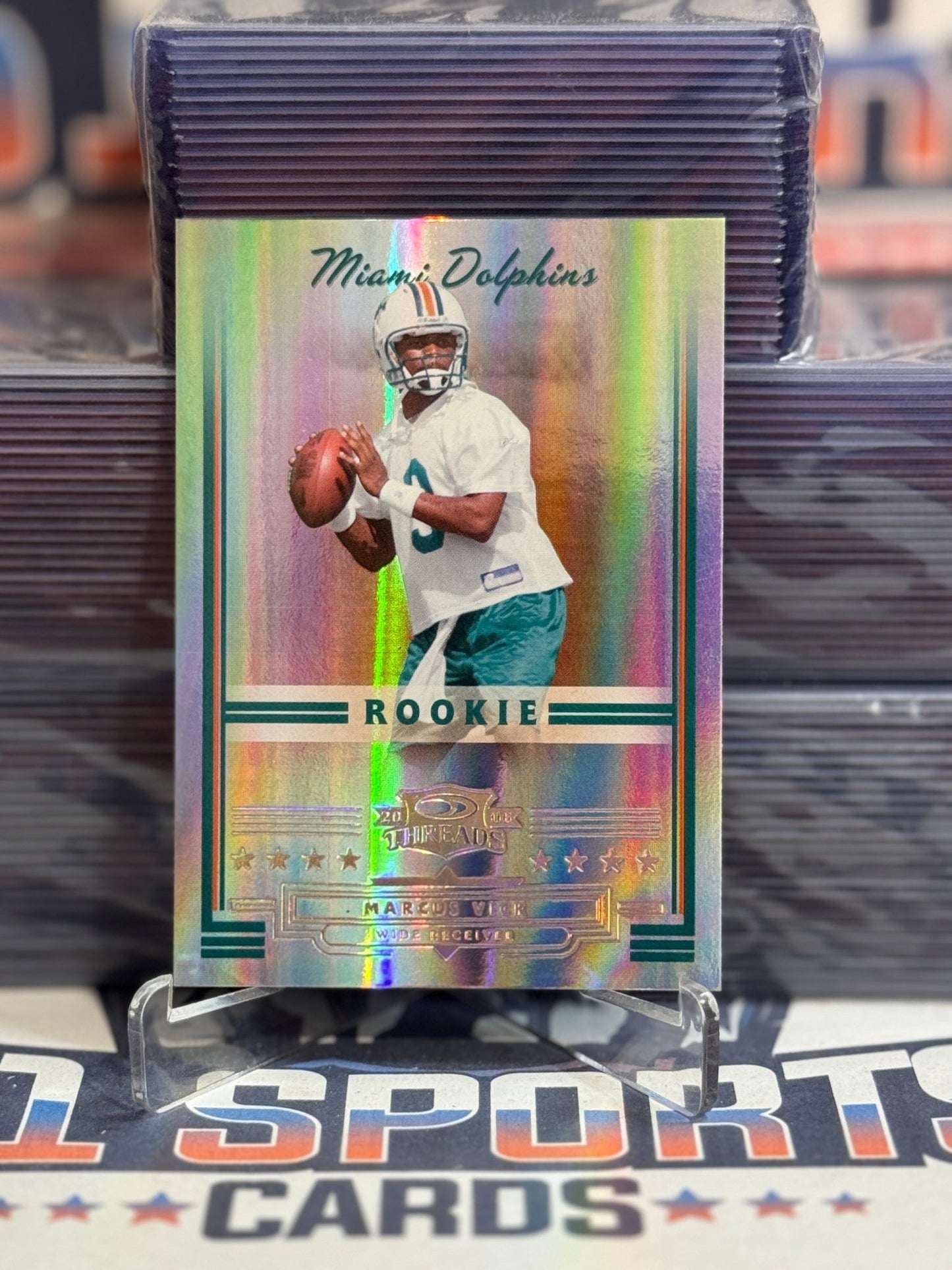 2006 Donruss Threads (Retail Pewter 108/250) Marcus Vick Rookie 216
