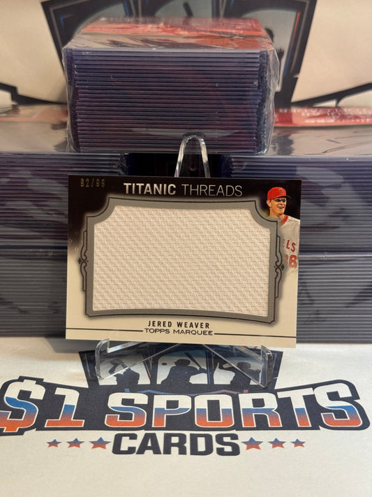 2011 Topps Marquee (Titanic Threads Relic 92/99) Jared Weaver #TTJR - 44
