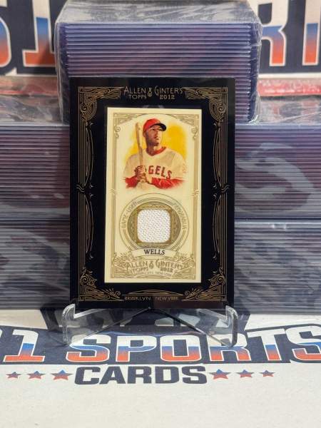 2012 Topps Allen & Ginter (Black Framed Relic) Vernon Wells AGR - VWE
