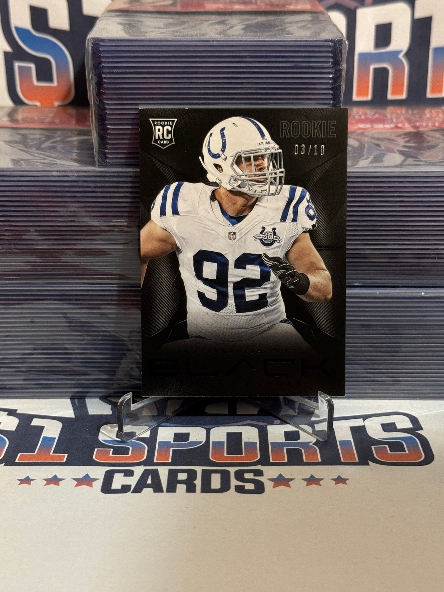 2013 Panini Black (Black 3/10) Bjoern Werner Rookie #110