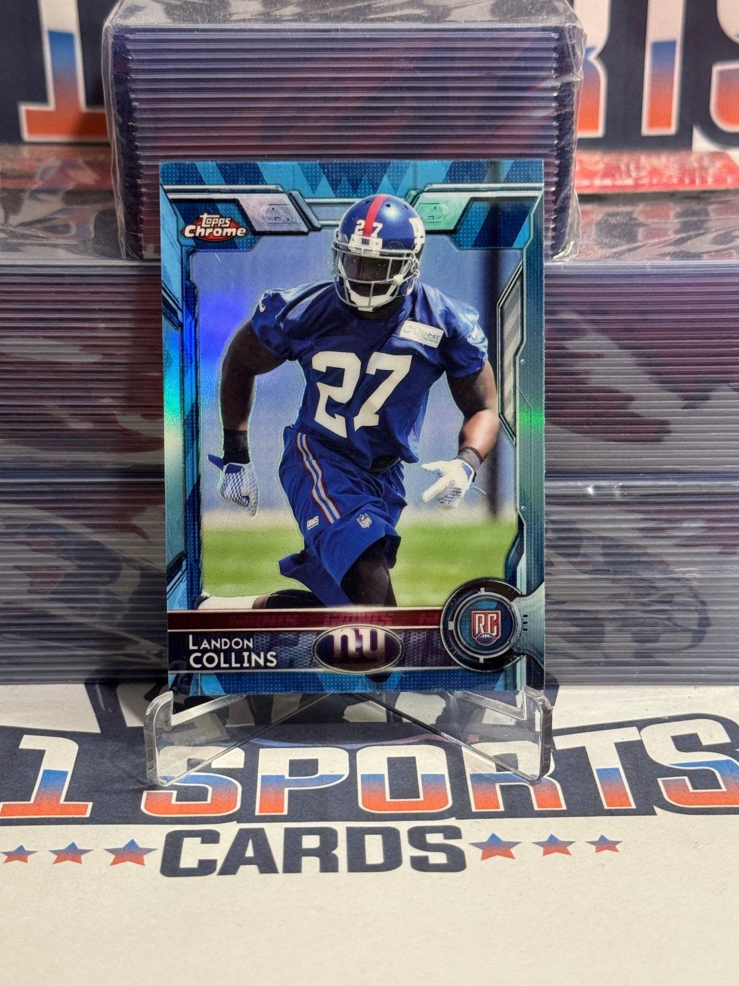 2015 Topps Chrome (Blue Refractor) Landon Collins Rookie 118