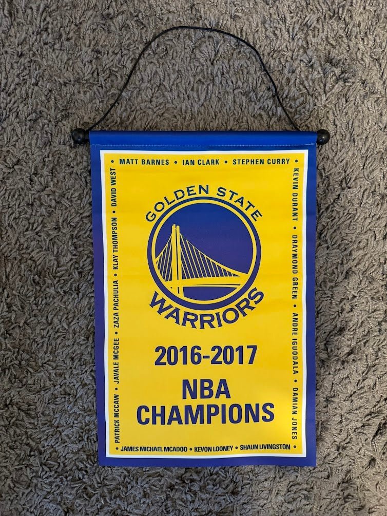 2016 - 17 Golden State Warriors Mini Championship Banner