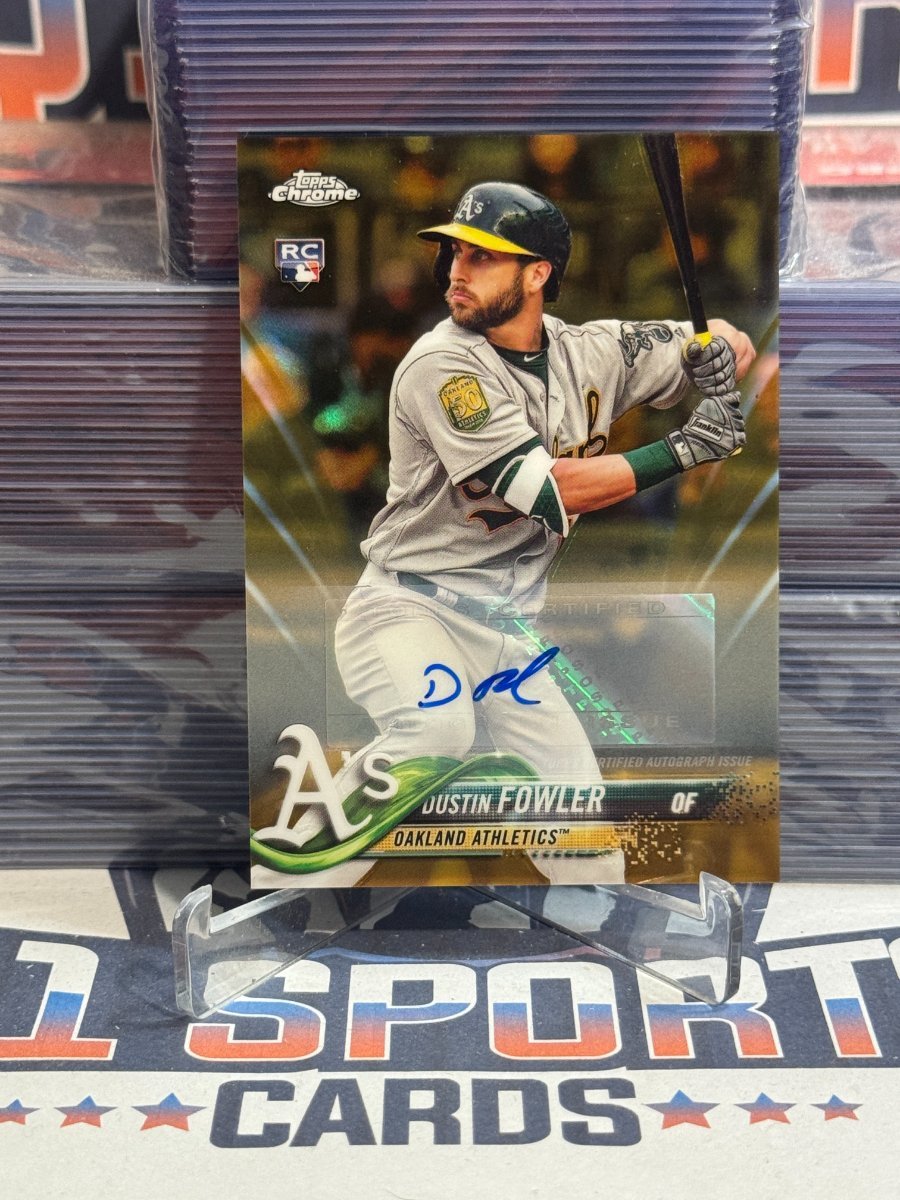 2016 Topps Chrome Update (Gold Refractor, Auto 5/50) Dustin Fowler Rookie HMT13