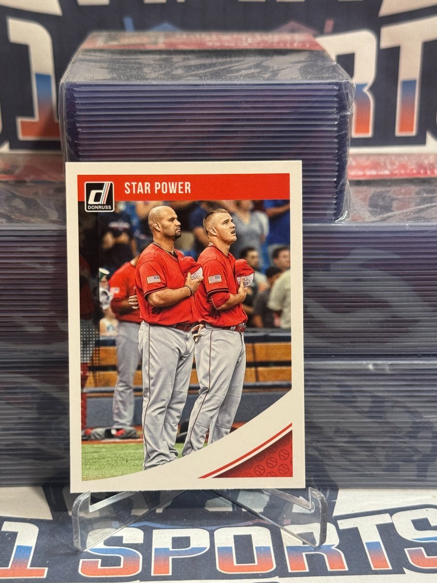 2018 Donruss (Star Power) Albert Pujols, Mike Trout 204