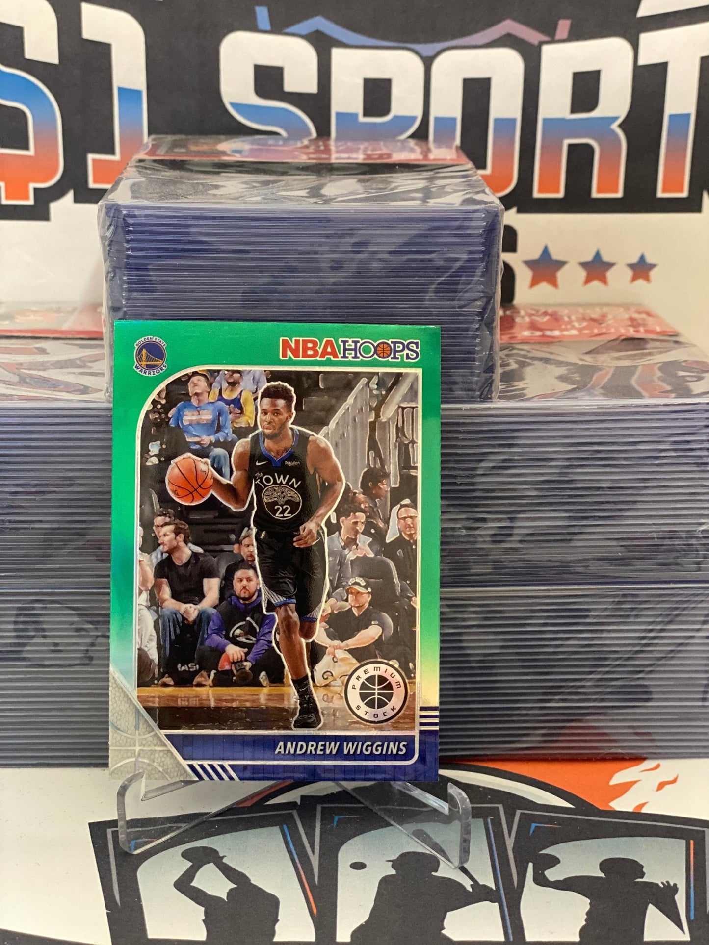 2019 Hoops Premium Stock (Green Prizm) Andrew Wiggins #110