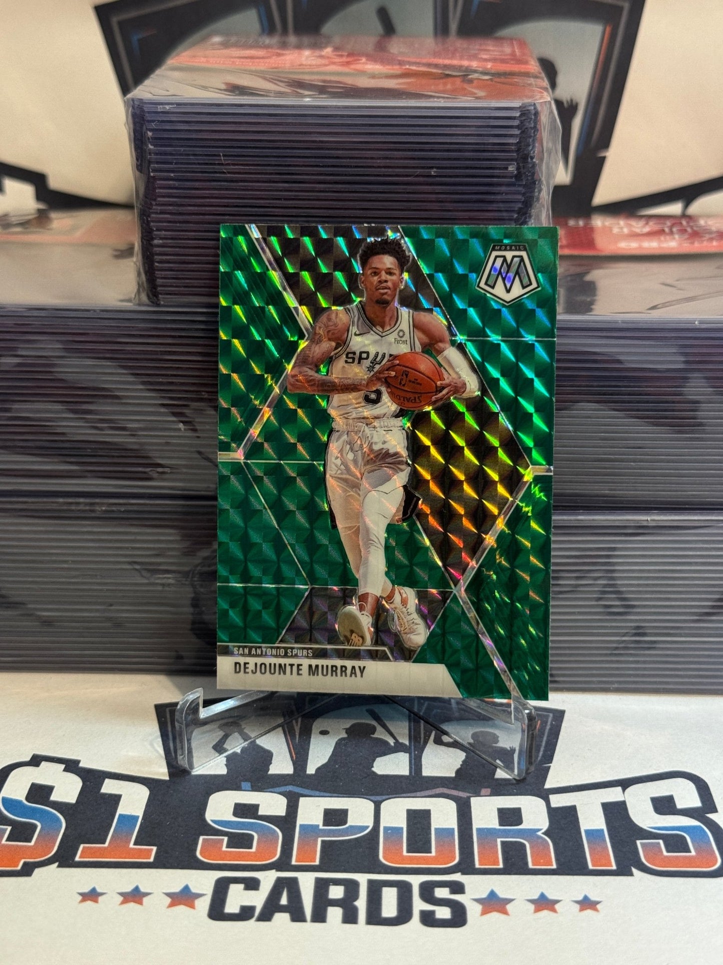 2019 Panini Mosaic (Green Prizm) Dejounte Murray #46