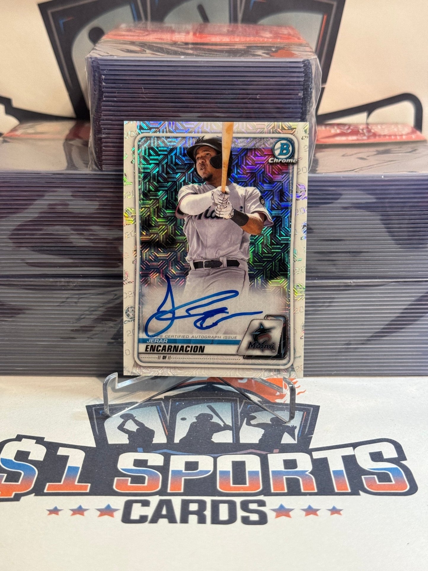 2020 Bowman Chrome (Mega Refractor, 1st Bowman Auto) Jerar Encarnacion #BCMA - JE