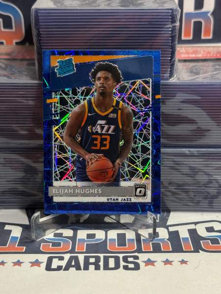 2020 Donruss Optic (Blue Velocity Prizm, Rated Rookie) Elijah Hughes 192