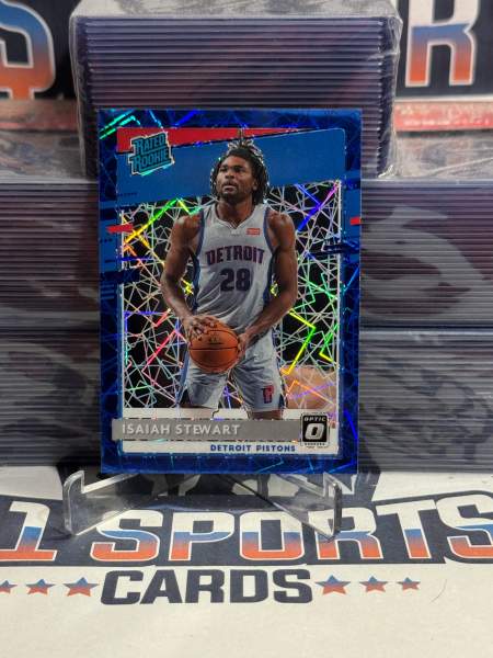 2020 Donruss Optic (Blue Velocity Prizm, Rated Rookie) Isaiah Stewart 166