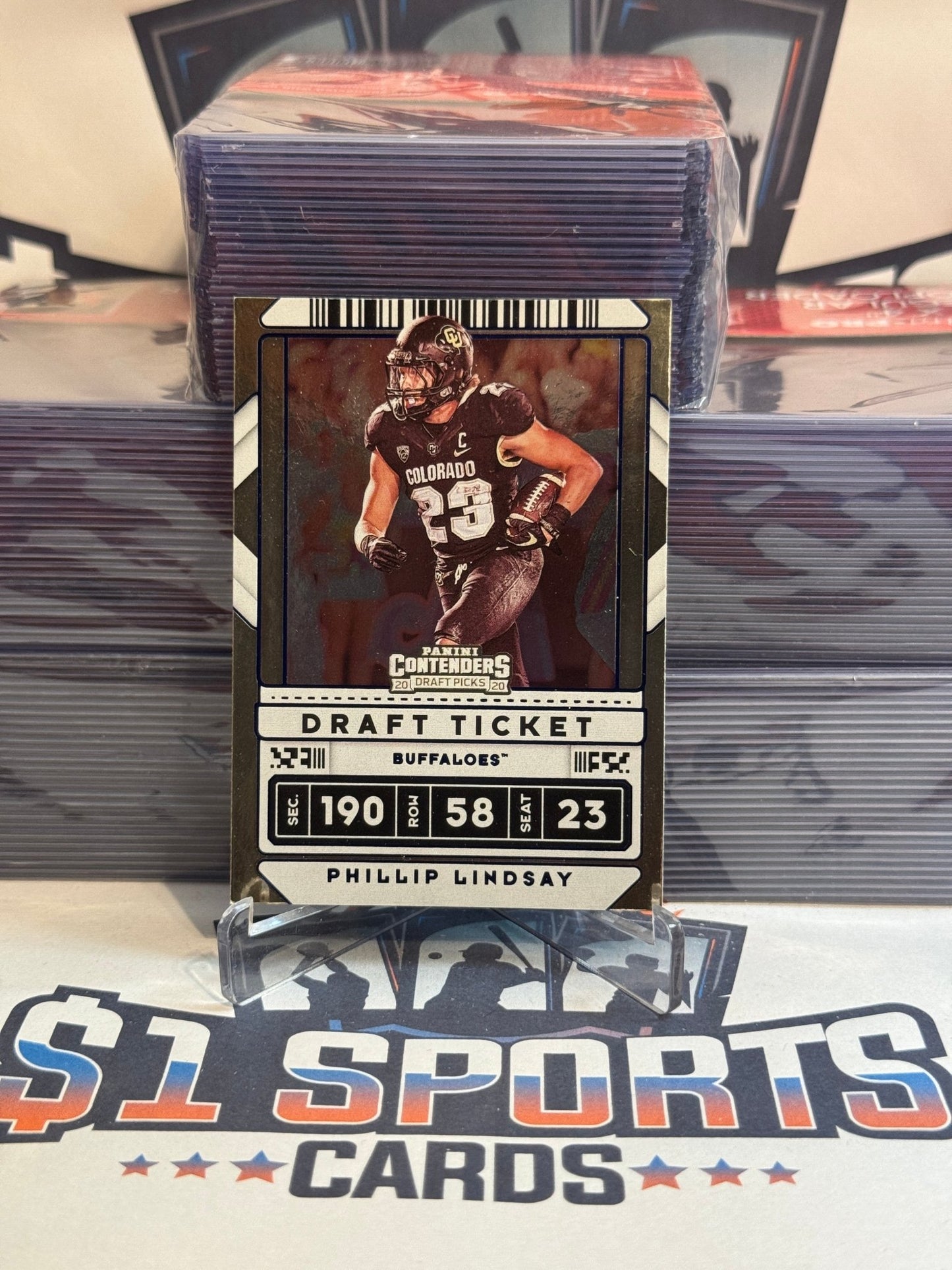2020 Panini Contenders Draft Picks (Blue, Prospect Ticket) Phillip Lindsay #83