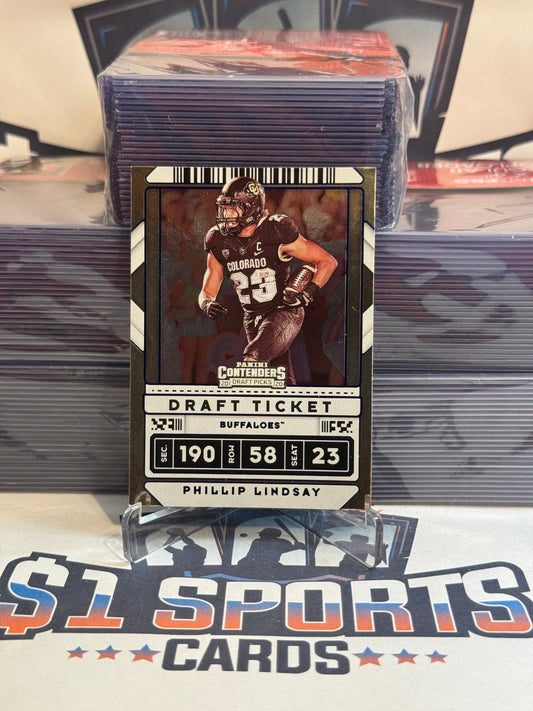 2020 Panini Contenders Draft Picks (Blue, Prospect Ticket) Phillip Lindsay #83