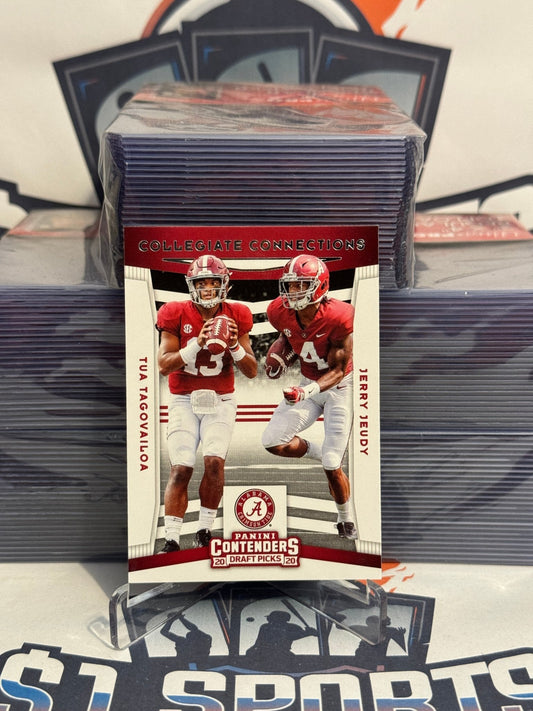 2020 Panini Contenders Draft Picks (Collegiate Connections) Tua Tagovailoa & Jerry Jeudy Rookie #1