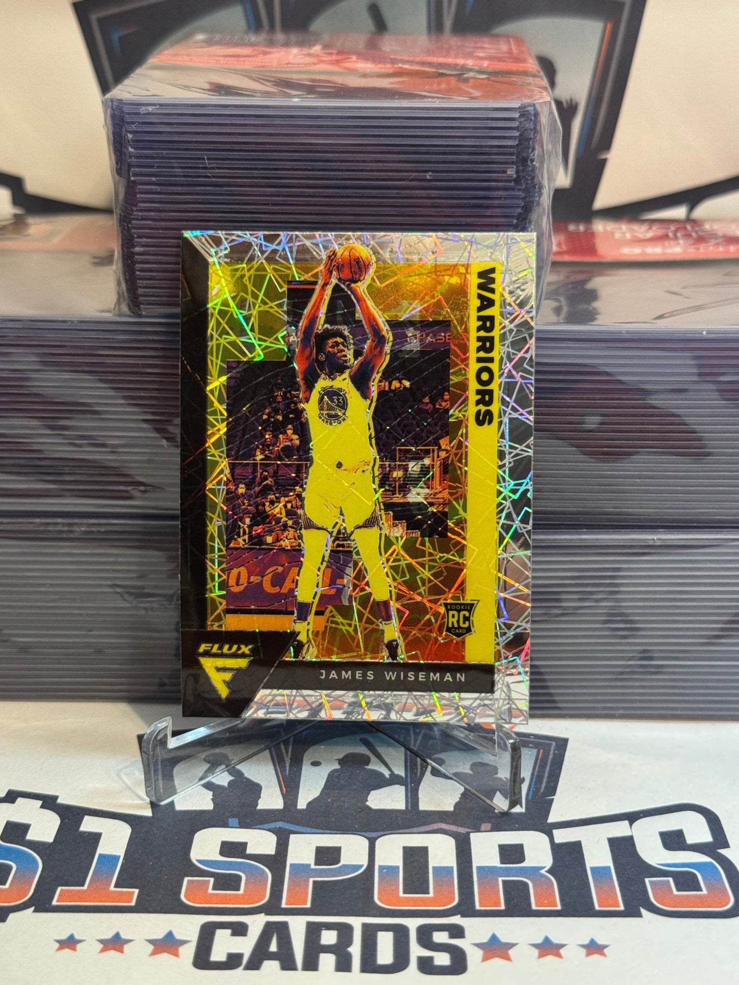 2020 Panini Flux (Silver Lazer Prizm) James Wiseman Rookie #204
