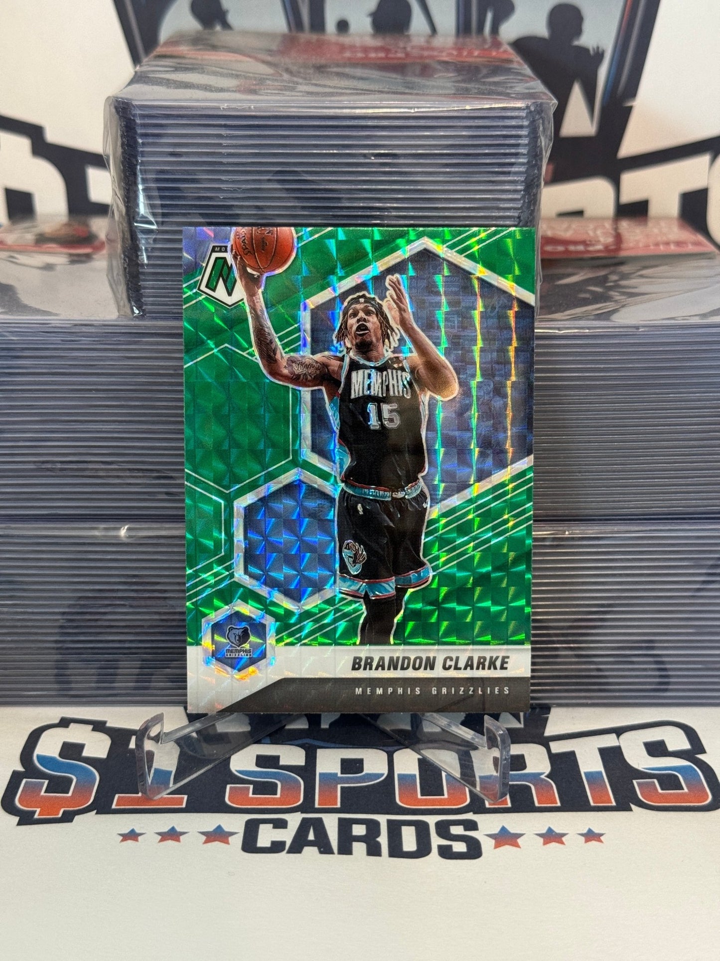 2020 Panini Mosaic (Green Prizm) Brandon Clarke #108