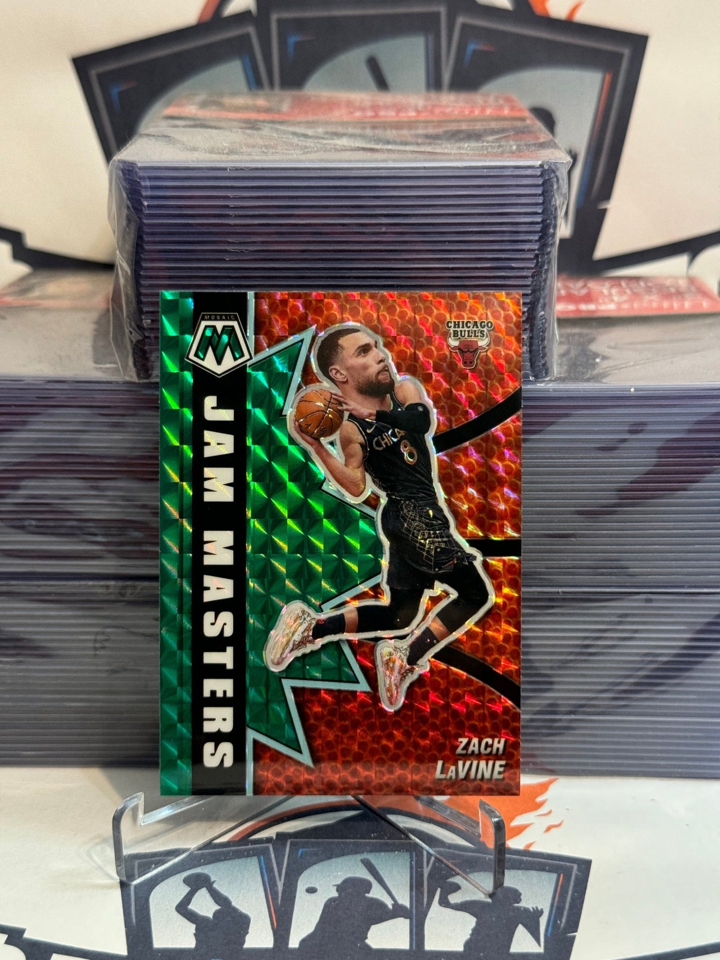 2020 Panini Mosaic (Green Prizm, Jam Masters) Zach LaVine #6