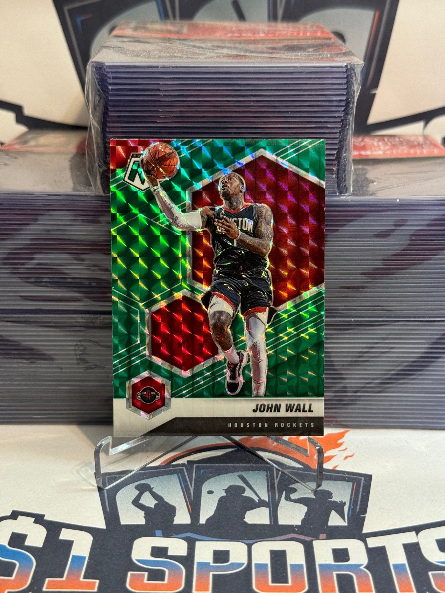 2020 Panini Mosaic (Green Prizm) John Wall #45
