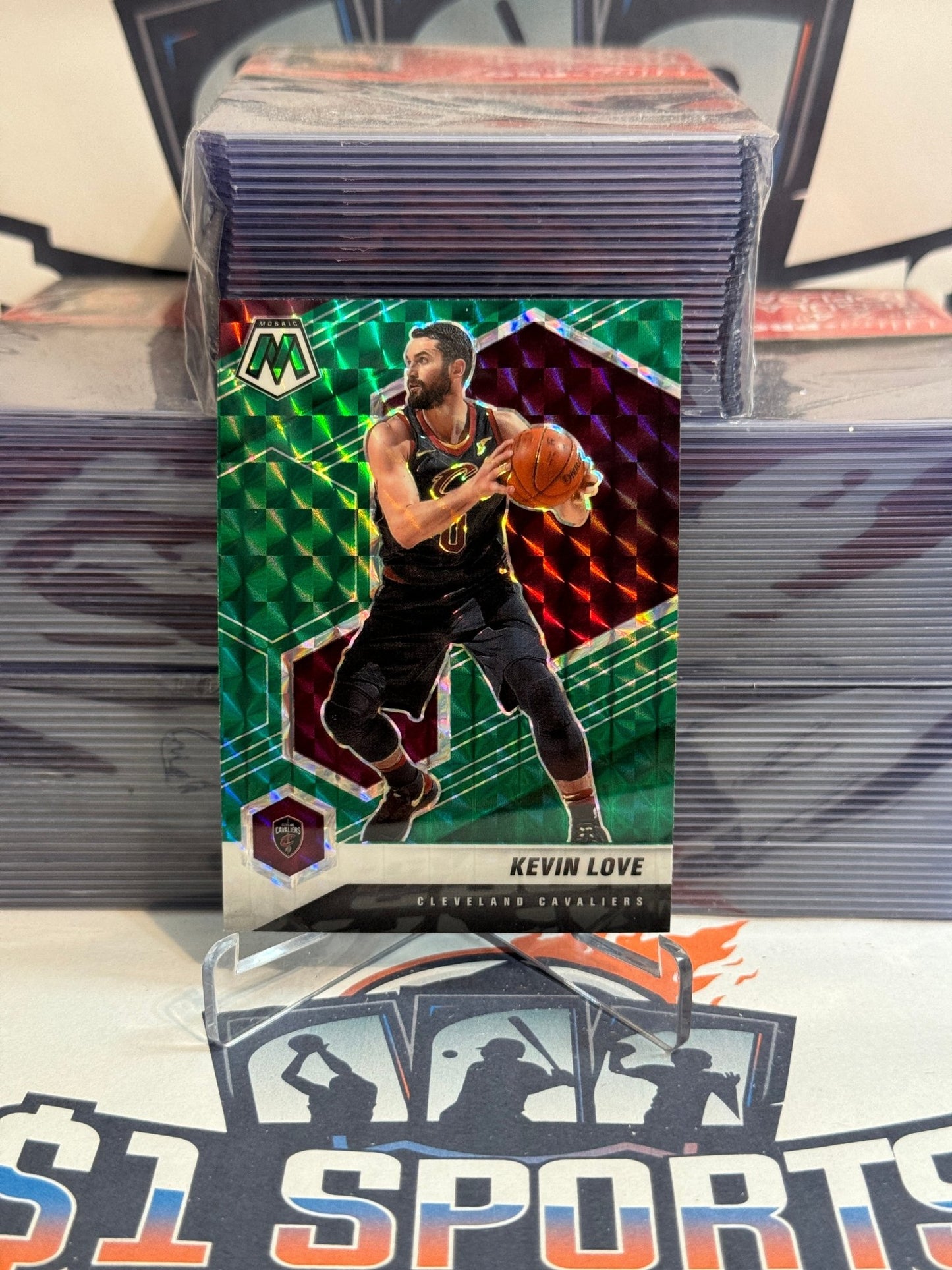 2020 Panini Mosaic (Green Prizm) Kevin Love #101