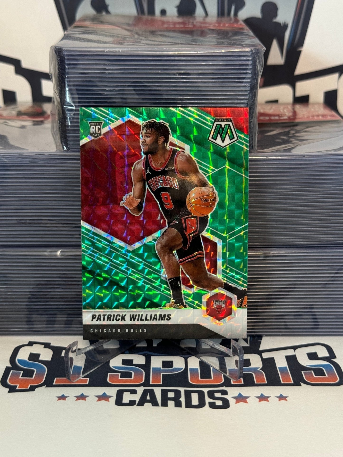 2020 Panini Mosaic (Green Prizm) Patrick Williams Rookie #206