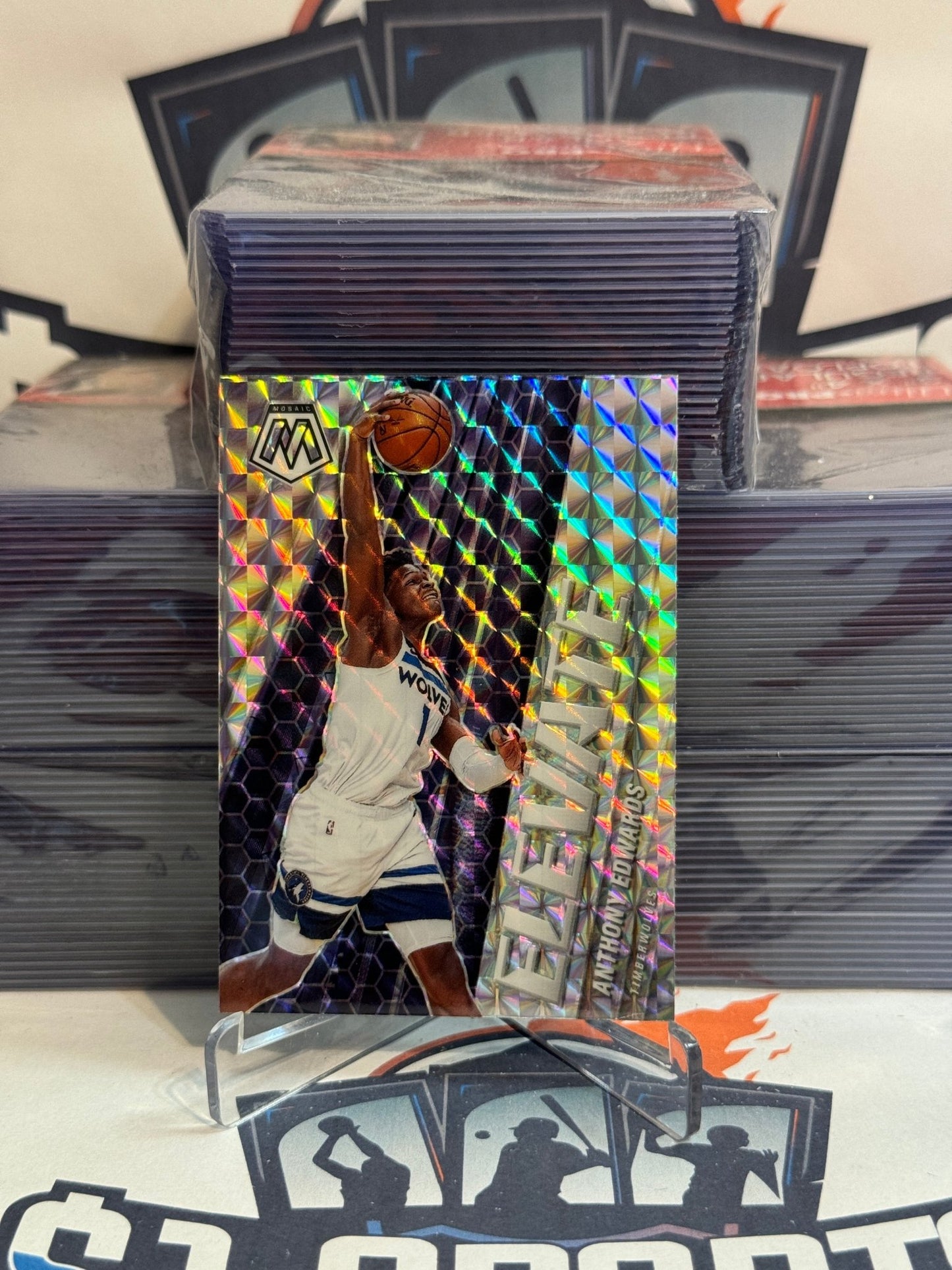 2020 Panini Mosaic (Mosaic Prizm, Elevate) Anthony Edwards Rookie #12