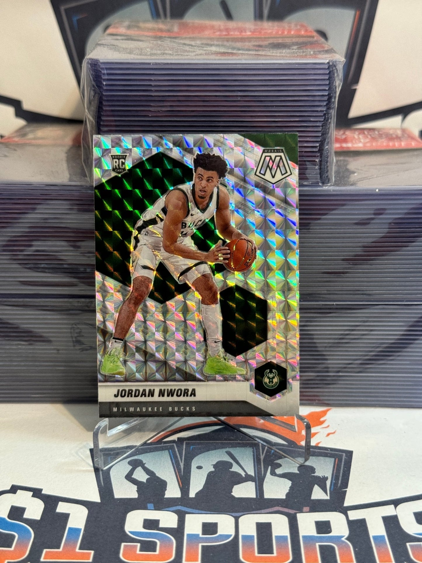 2020 Panini Mosaic (Mosaic Prizm) Jordan Nwora Rookie #219