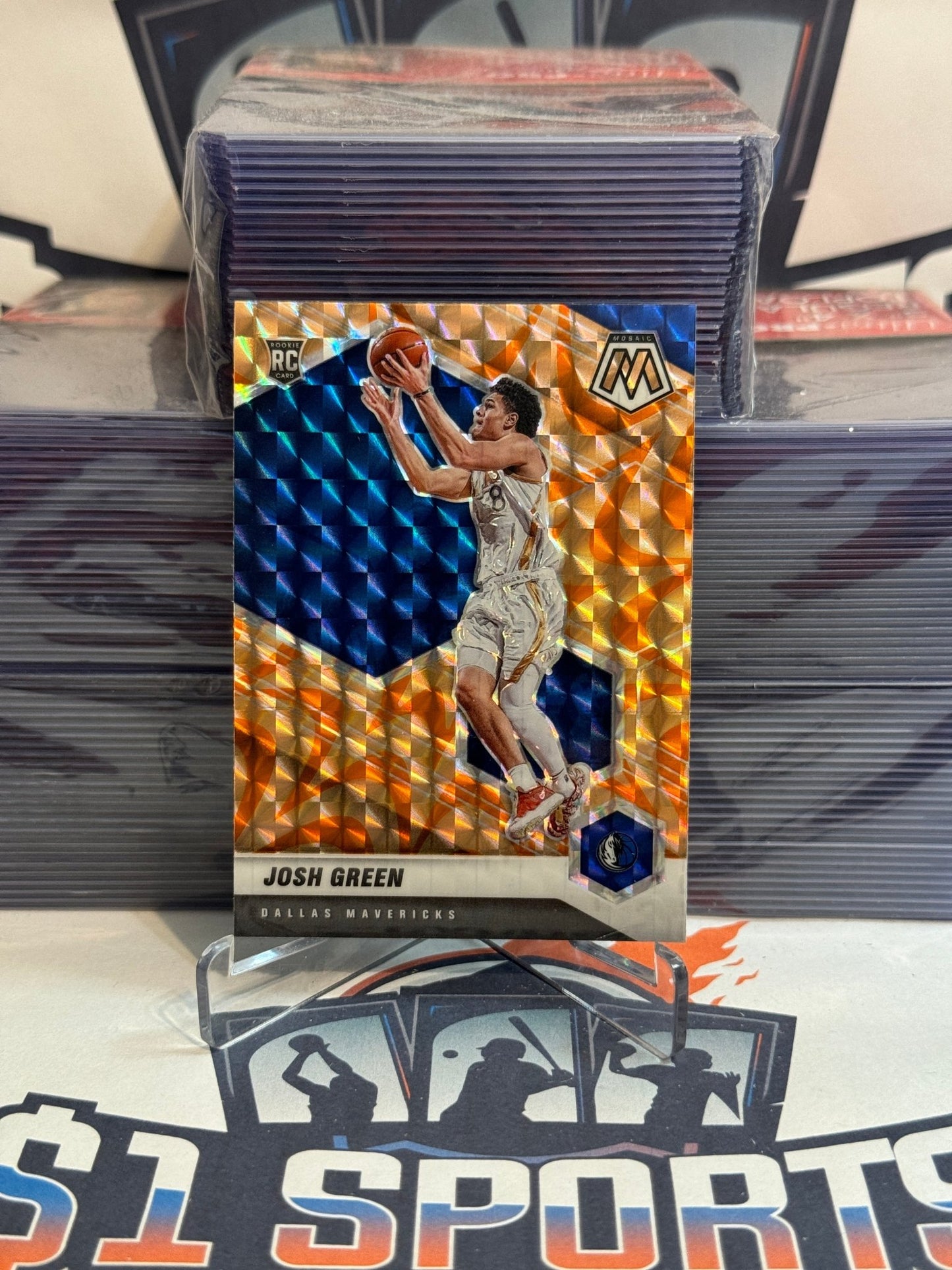 2020 Panini Mosaic (Orange Reactive Prizm) Josh Green Rookie #230
