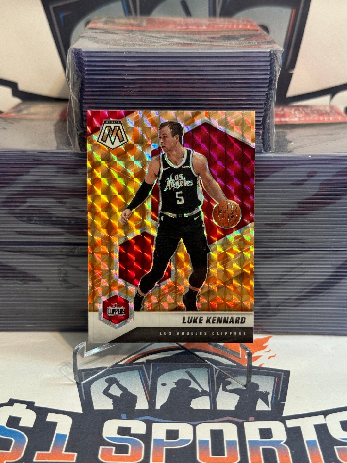 2020 Panini Mosaic (Orange Reactive Prizm) Luke Kennard #146