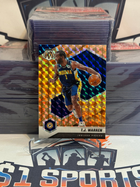 2020 Panini Mosaic (Orange Reactive Prizm) T.J. Warren #23