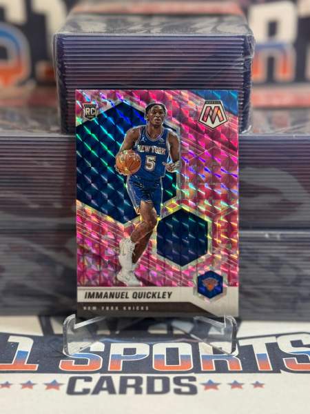 2020 Panini Mosaic (Pink Camo Prizm) Immanuel Quickley Rookie 208