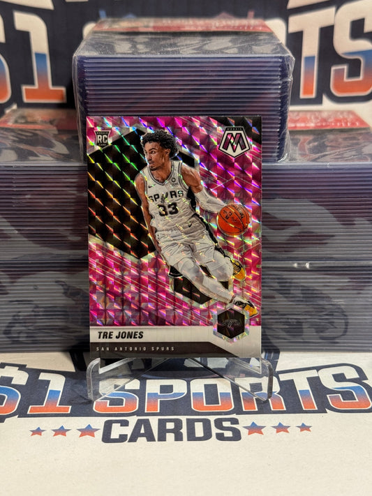 2020 Panini Mosaic (Pink Camo Prizm) Tre Jones Rookie 243