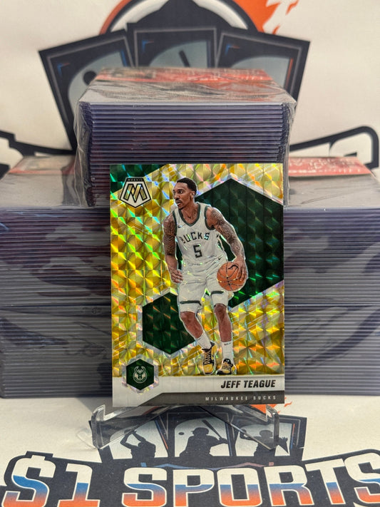 2020 Panini Mosaic (Yellow Reactive Prizm) Jeff Teague #51