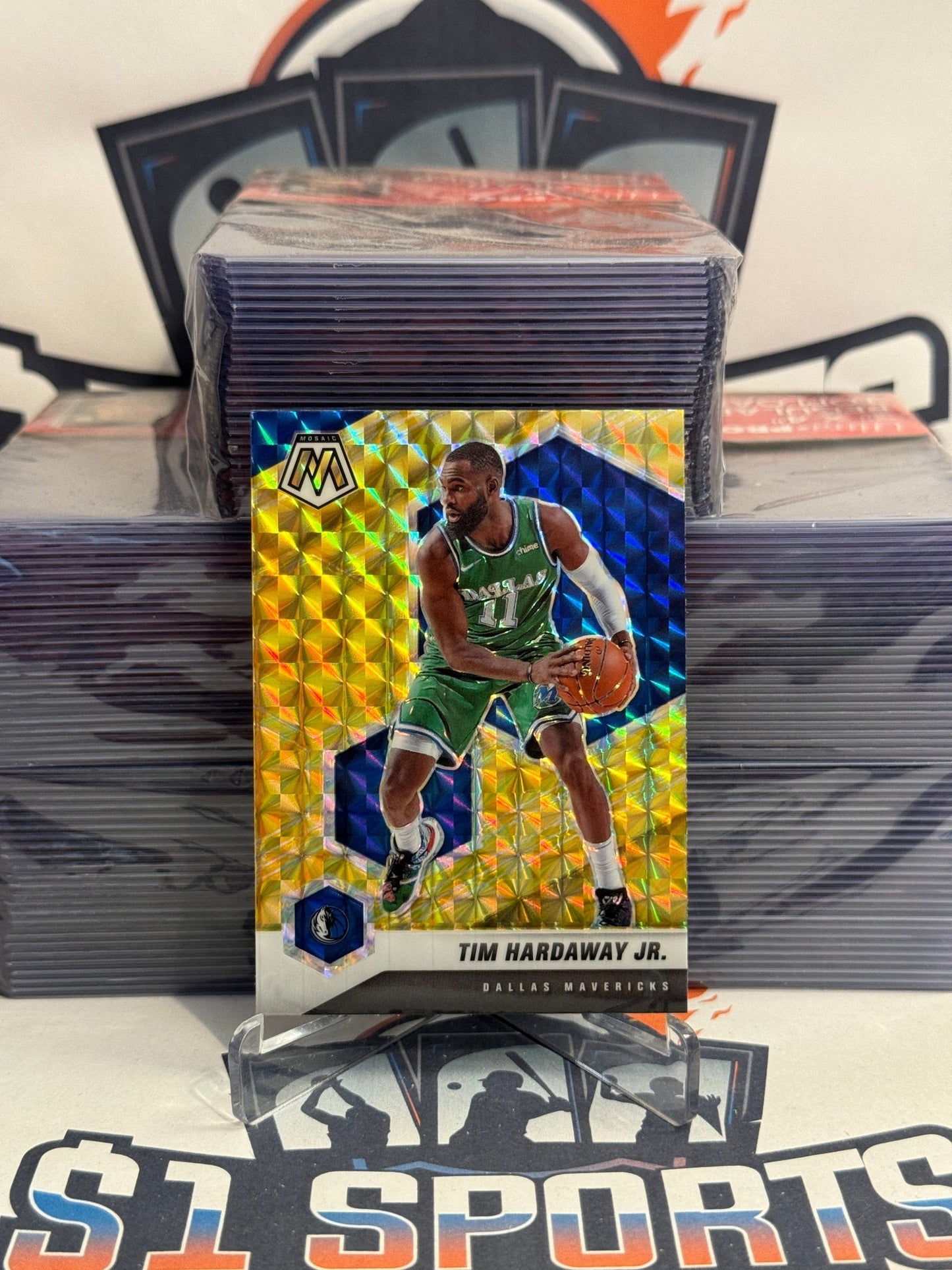 2020 Panini Mosaic (Yellow Reactive Prizm) Tim Hardaway Jr. #130