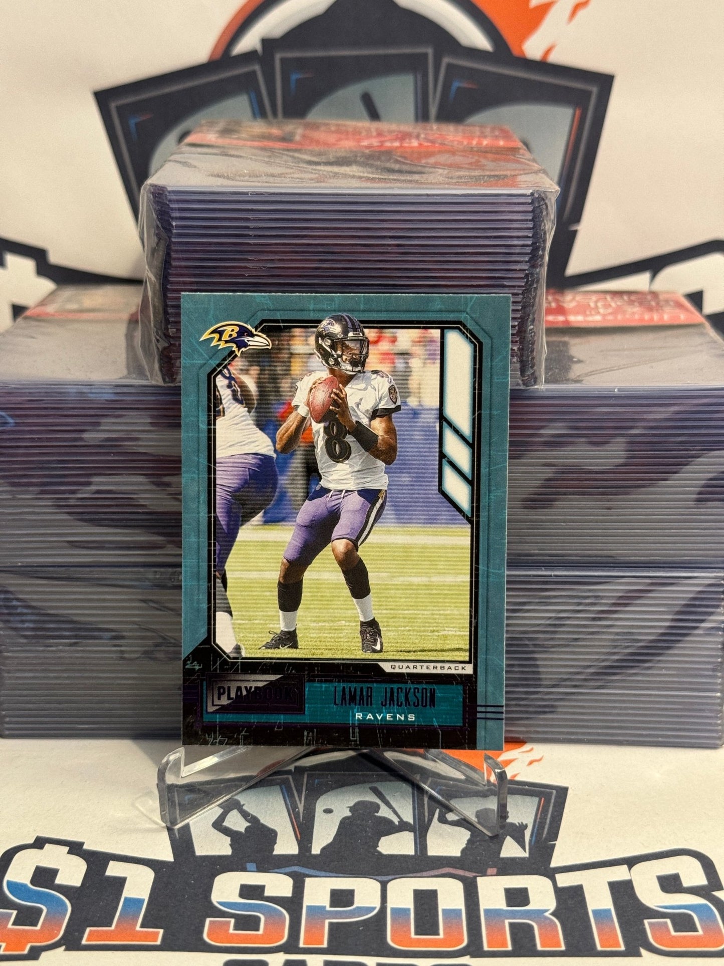 2020 Panini Playbook (Purple) Lamar Jackson #35